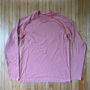 Lululemon Men's Metal Vent Tech Long Sleeve Heathered Rosewood Stretch Tee Sz. L